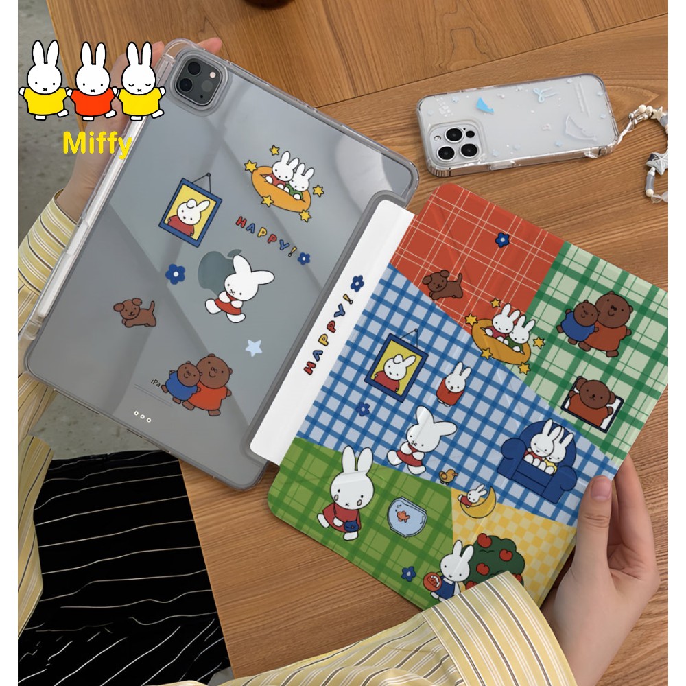 Fire Tablet Accessories - 카와이 미피 토끼 태블릿 케이스 파란색과