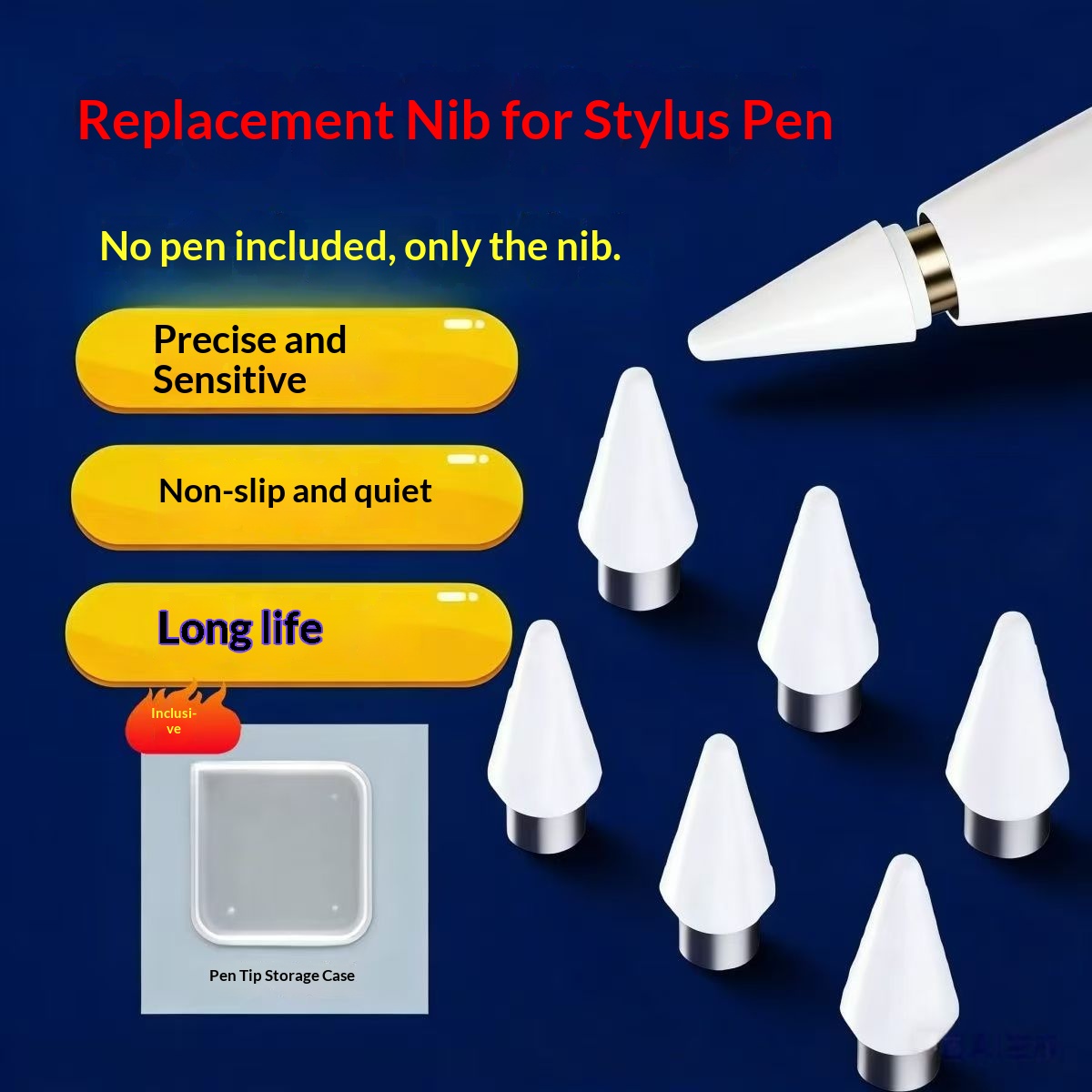 Tablet Pencil Accessories - 용량성 펜용 교체 펜 팁, 내마모성,