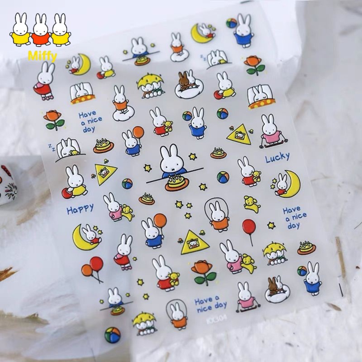 Kawaii Miffy 토끼 스티커 귀여운 만화 네일  - Fire Tablet Accessories 리뷰 및 가격