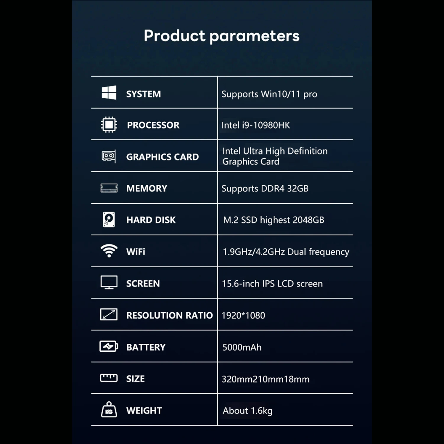 핫 15.6인치 노트북 인텔 코어 i9-10980HK  - Windows Tablet Accessories 리뷰 및 가격