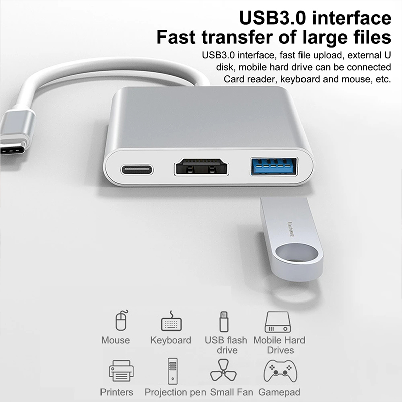 3 in 1 USB 타입 C 허브, 4K HDMI HD - Huawei Tablet Accessories 리뷰 및 가격