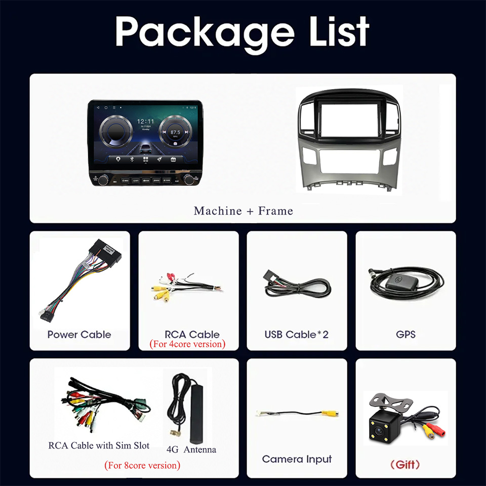 현대 H1 스타렉스 2015-2018용 2Din 안드로 - Tablet Danish Mobile & Accessories 리뷰 및 가격